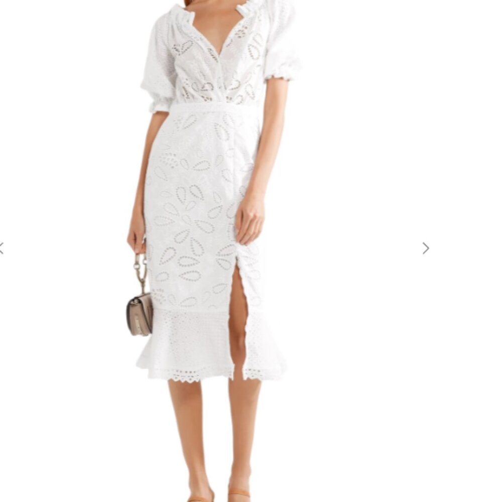 Saloni Women's White Olivia Broderie Anglaise